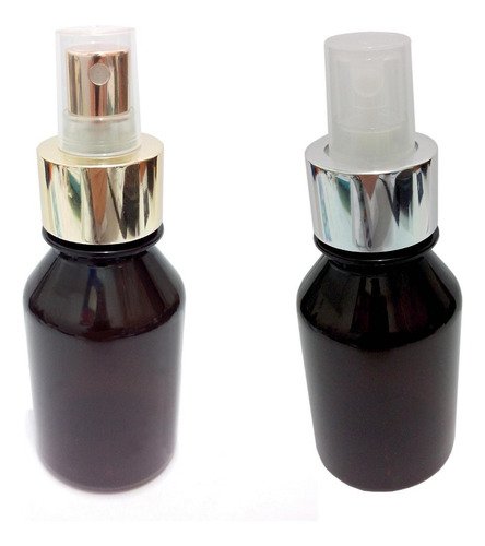 40 Frascos Plásticos Âmbar 100ml Vazios C/ Válvula Spray L