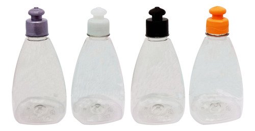 182 Frascos Plástico Cristal Pet 500ml C/ Tampa Pushpull Pir - Imagem 2