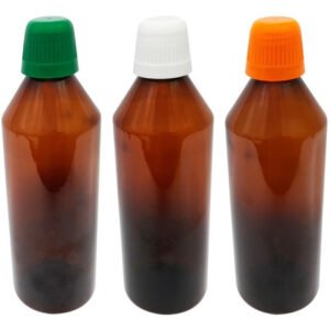 108 Frasco Plástico Âmbar Pet 500ml Tamp Dosadora 20ml Cos