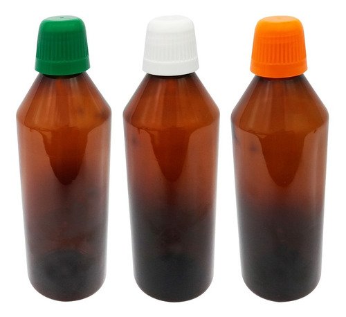 108 Frasco Plástico Âmbar Pet 500ml Tamp Dosadora 20ml Cos