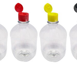 40 Frascos Plástico Cristal Pet 500ml C/ Tampa Fliptop Cac