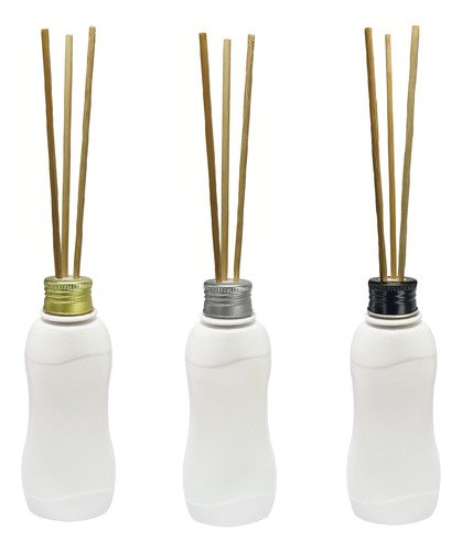 112 Frascos Plástico Branco 200ml Tampa Difusor Varetas Cat