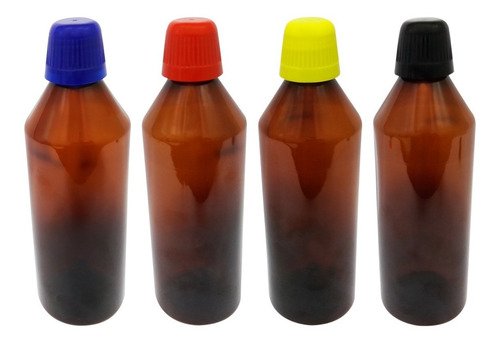 220 Frasco Plástico Âmbar Pet 500ml Tamp Dosadora 20ml Cos