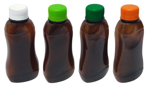 486 Frascos Plástico Âmbar Pet 200ml Tampa Rosca Lacre Cat - Imagem 2