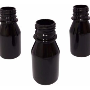 260 Frascos Plásticos Âmbar Pet De 60ml Vazios Sem Tampas