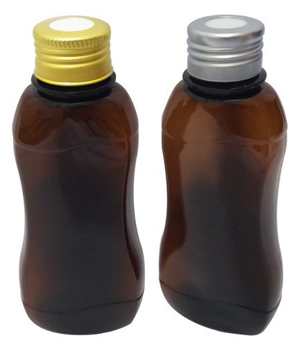 30 Frasco Plástico Âmbar Pet 200ml Tampa Difusor C/ F Cat
