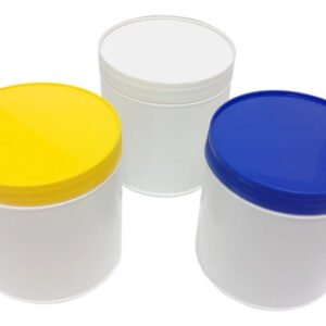 12 Potes Plásticos Branco De 350ml Vazios Com Tampa Rosca