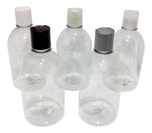 12 Frascos Plástico Cristal Pet 500ml C/ Tampa Disktop Sab - Imagem 2