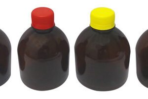 166 Frascos Plástico Âmbar Pet 300ml Tampa Rosca Lacre Sab