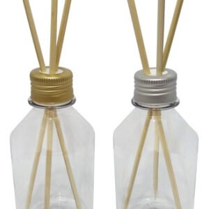 20 Frascos Plástico Cristal 250ml Tampa Difusor Varetas Far
