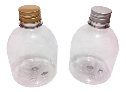 18 Frascos Plástico Cristal Pet 300ml Tampa Aluminio S/ Sab