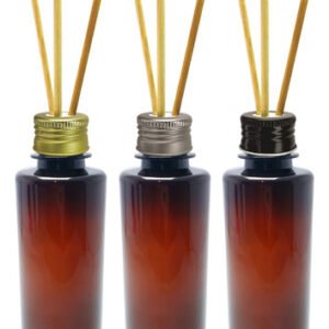1590 Frasco Plástico Ambar 200ml Tampa Difusor Varetas Cos