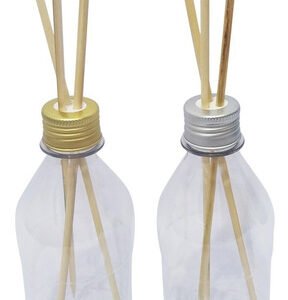 16 Frascos Plástico Cristal 350ml Tampa Difusor Varetas Agu