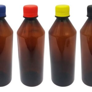 11 Frascos Plástico Âmbar Pet 500ml Tampa Rosca Lacre Cos