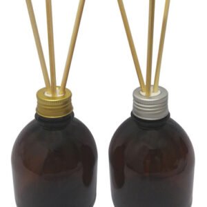 56 Frascos Plástico Âmbar 300ml Tampa Difusor Varetas Sab