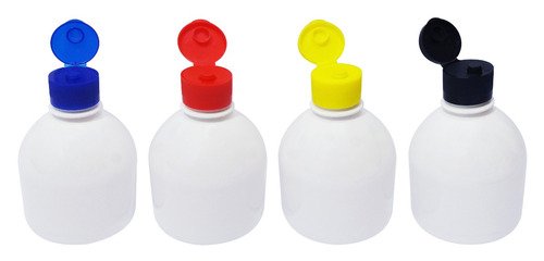18 Frascos Plástico Branco Pet 300ml C/ Tampa Fliptop Sab