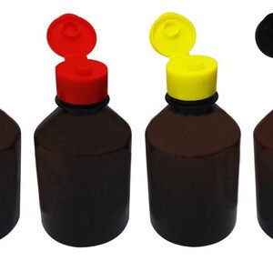 362 Frascos Plásticos Âmbar Pet 250ml C/ Tampa Fliptop Far