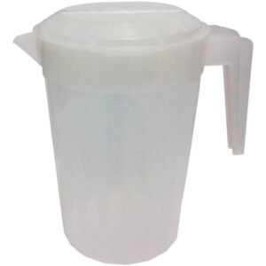 1 Jarra Plástica Incolor De 2l Lavável Com Tampa