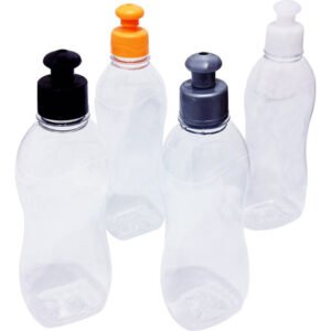 300 Frascos Plástico Cristal Pet 360ml C/ Tampa Pushpull Cat