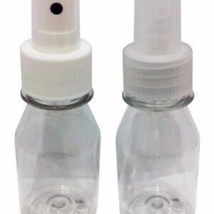 48 Frascos Plásticos Cristal 60ml Vazio C/ Válvula Spray S