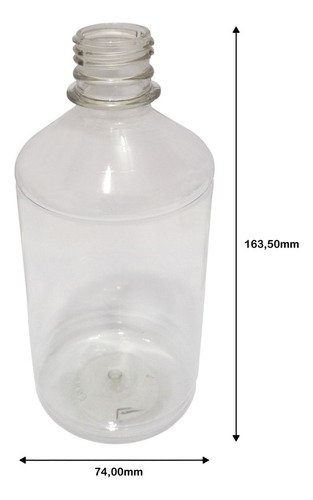 212 Frascos Plástico Cristal Pet 500ml C/ Tampa Pushpull Far - Imagem 7