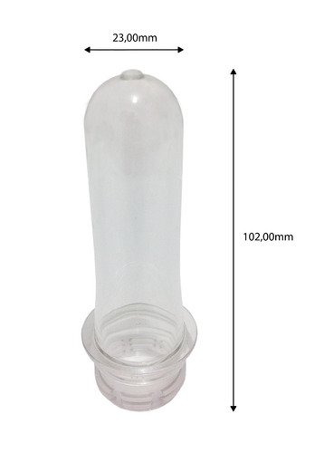 550 Preforma Cristal 25ml Pet 24g Tubete 10cm Sem Tampas - Imagem 2