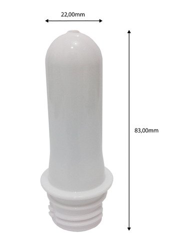 130 Preforma Branca 18ml Pet 17g Tubete 8cm Tamp Aluminio S/ - Imagem 5