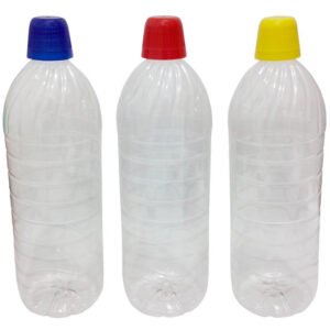 57 Frascos Plásticos Cristal Pet 1l Tampa Dosadora 20ml Suc