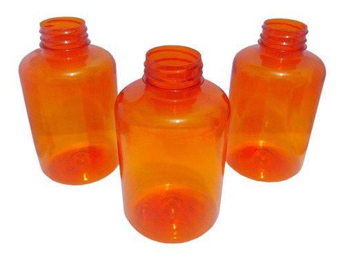 40 Frasco Plástico Laranjado Pet 500ml Vazio Sem Tampas Sup