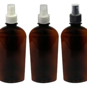 120 Frascos Plásticos Âmbar Pet 400ml Válvula Spray S Min