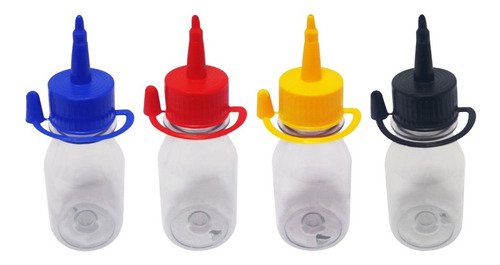 60 Frascos Plásticos Cristal Pet 60ml Tampa Bico Aplicador