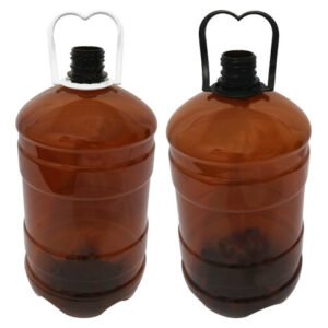 9 Frascos Plásticos Âmbar Pet 2l Com Alças 2 Dedos Gro