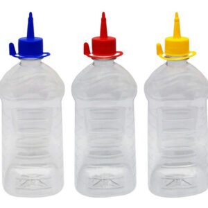 58 Frascos Plástico Cristal Pet 1l C/ Bico Aplicador Ama