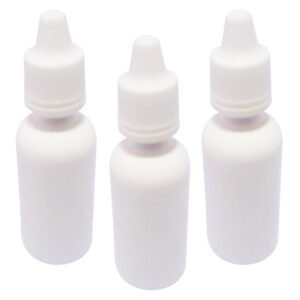25 Frasco Plástico Branco Pe 20ml C/ Tampa Lacre Gotejador