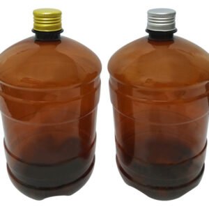 3 Frascos Plástico Âmbar Pet 2l Com Tampa Aluminio S/ Gro