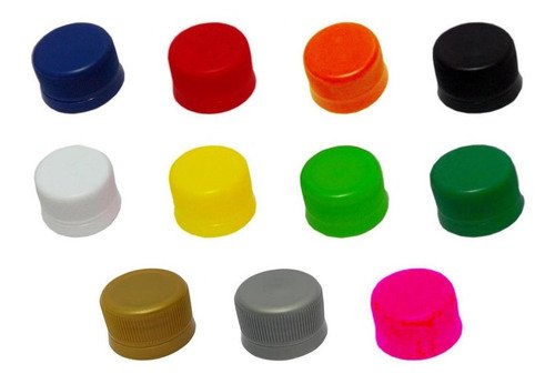 1700 Tampas Plástica Colorida Rosca Lacre E Batoque Bocal 28