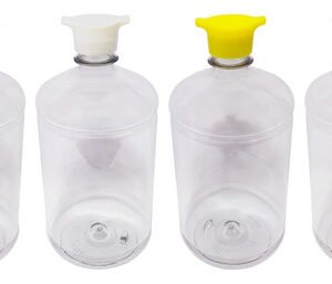 22 Frasco Plástico Cristal Pet De 1l Tampa Rosca 2 Bico Sab