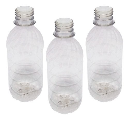 310 Frasco Plástico Cristal Pet 330ml Batoque 12 Furos Suc