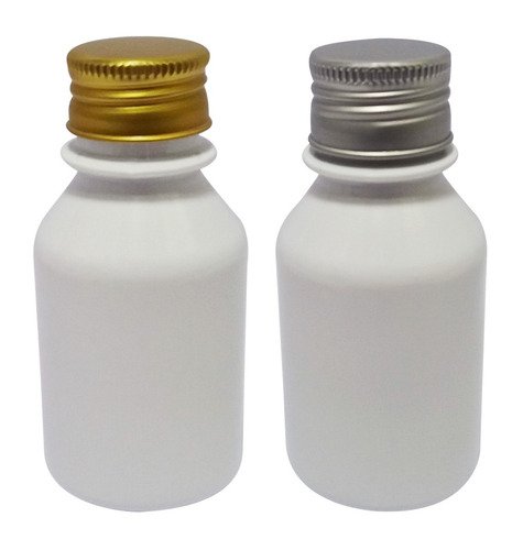 196 Frascos Plástico Branco Pet 100ml C Tampa Aluminio S/ F