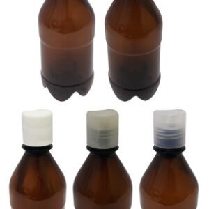 306 Frascos Plástico Âmbar Pet 350ml C/ Tampa Disktop Agu