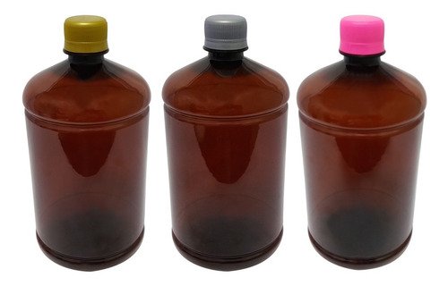 49 Frasco Plástico Âmbar Pet 1l Tampa S Batoque Sab - Imagem 3