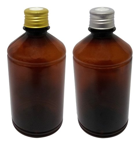 212 Frasco Plástico Âmbar Pet 500ml Tampa Difusor C/ F Far