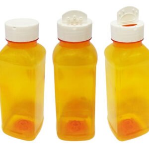 180 Frascos Plástico Laranja Pet 300ml Tempero Fliptop Qua