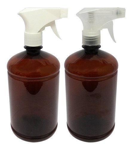 126 Frascos Plásticos Âmbar Pet 1l Com Válvula Gatilho Sab