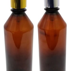 100 Frascos Plástico Âmbar 500ml Válvula Bico Pato L Cos