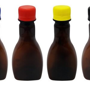 26 Frascos Plástico Âmbar Pet 200ml Tampa Rosca Lacre Mol