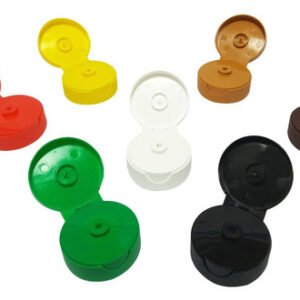 37 Tampas Plásticas Coloridas Top Down Fliptop Bocal 28