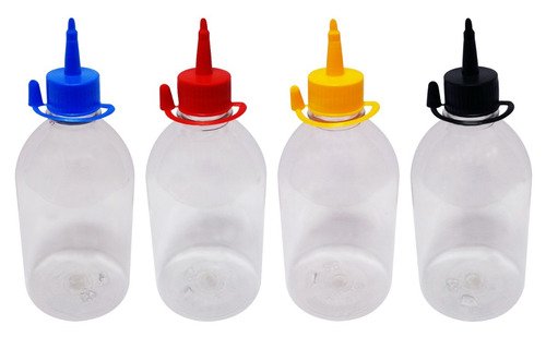 48 Frascos Plástico Cristal Pet 500ml C/ Bico Aplicador Sab