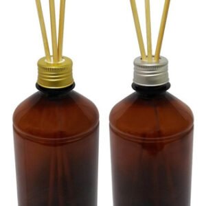 198 Frascos Plástico Âmbar 500ml Tampa Difusor Varetas Far