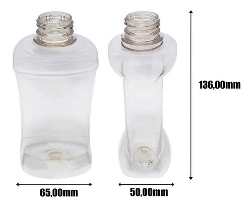 1309 Frasco Plástico Cristal Pet 200ml Vazios Sem Tampas Top - Imagem 2